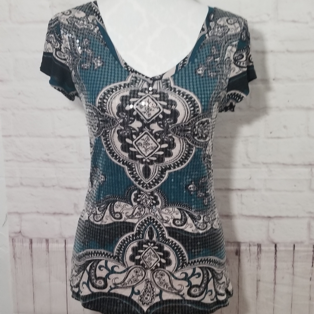 INC sequin tee